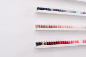 wall of nail polish